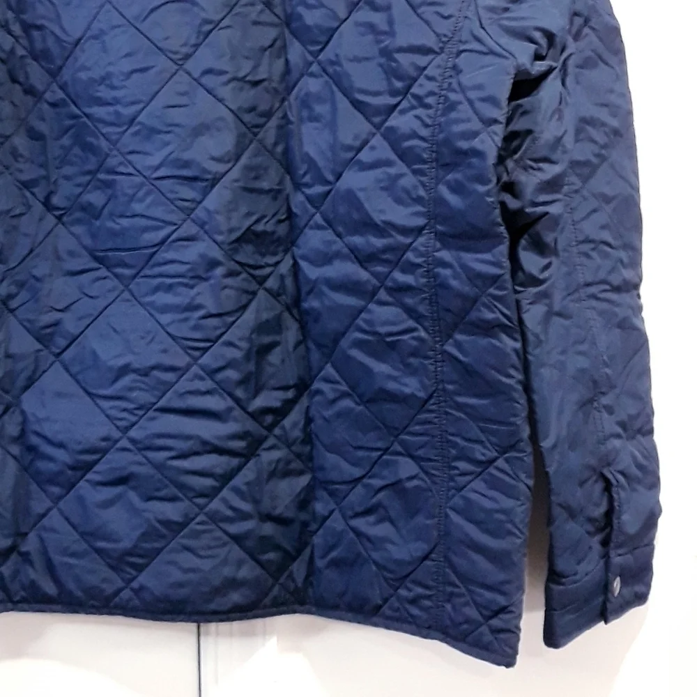 J.Crew Authentic Outewear New York Quilted Blue Jacket Lightweight Size XL
